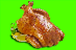 pixelated chicken