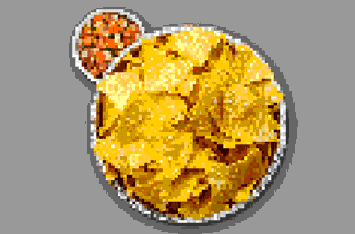 chips and salsa pixelated
