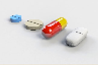 pills and medication pixelated