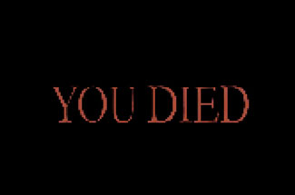 You Died pixel art from Dark Souls